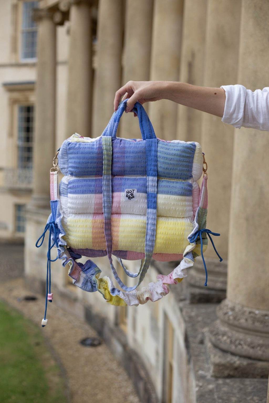 Pastel Rainbow Big Puffer Bag