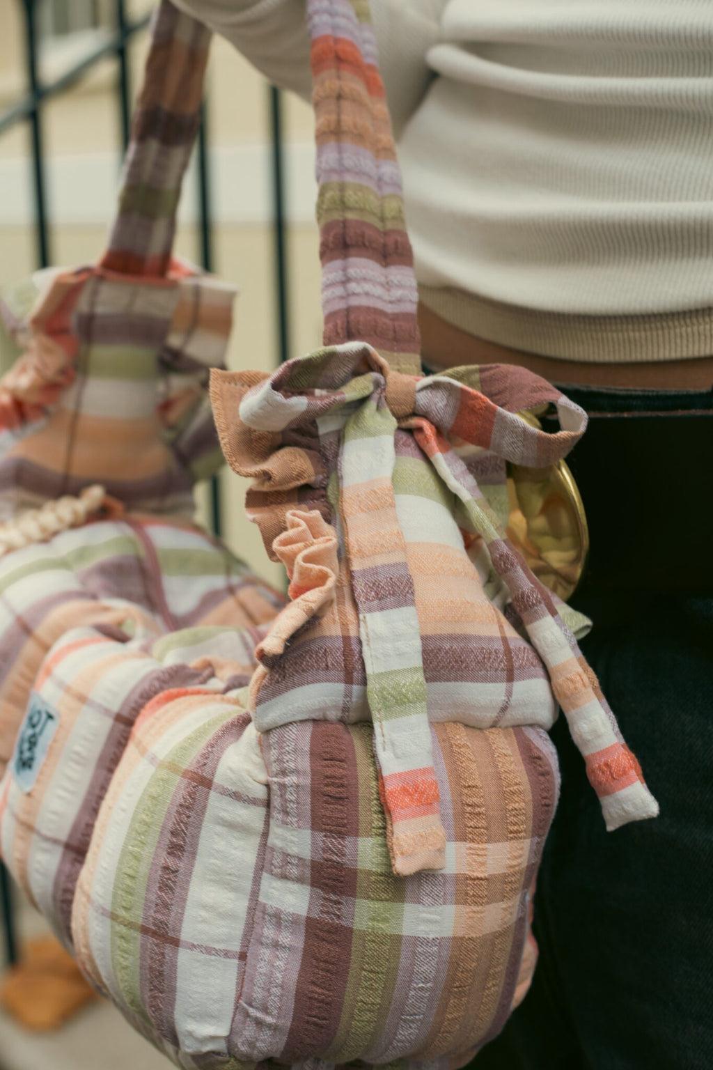 Fruit Pastel Baguette Puffer Bag