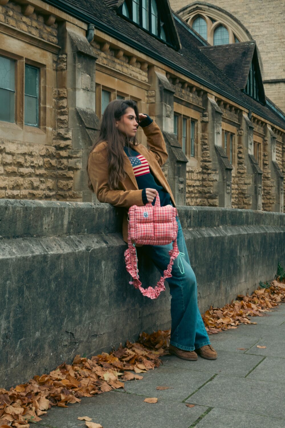 Pink Wafer Mini Puffer Bag