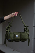 Stuffed Olive Baguette Puffer Bag