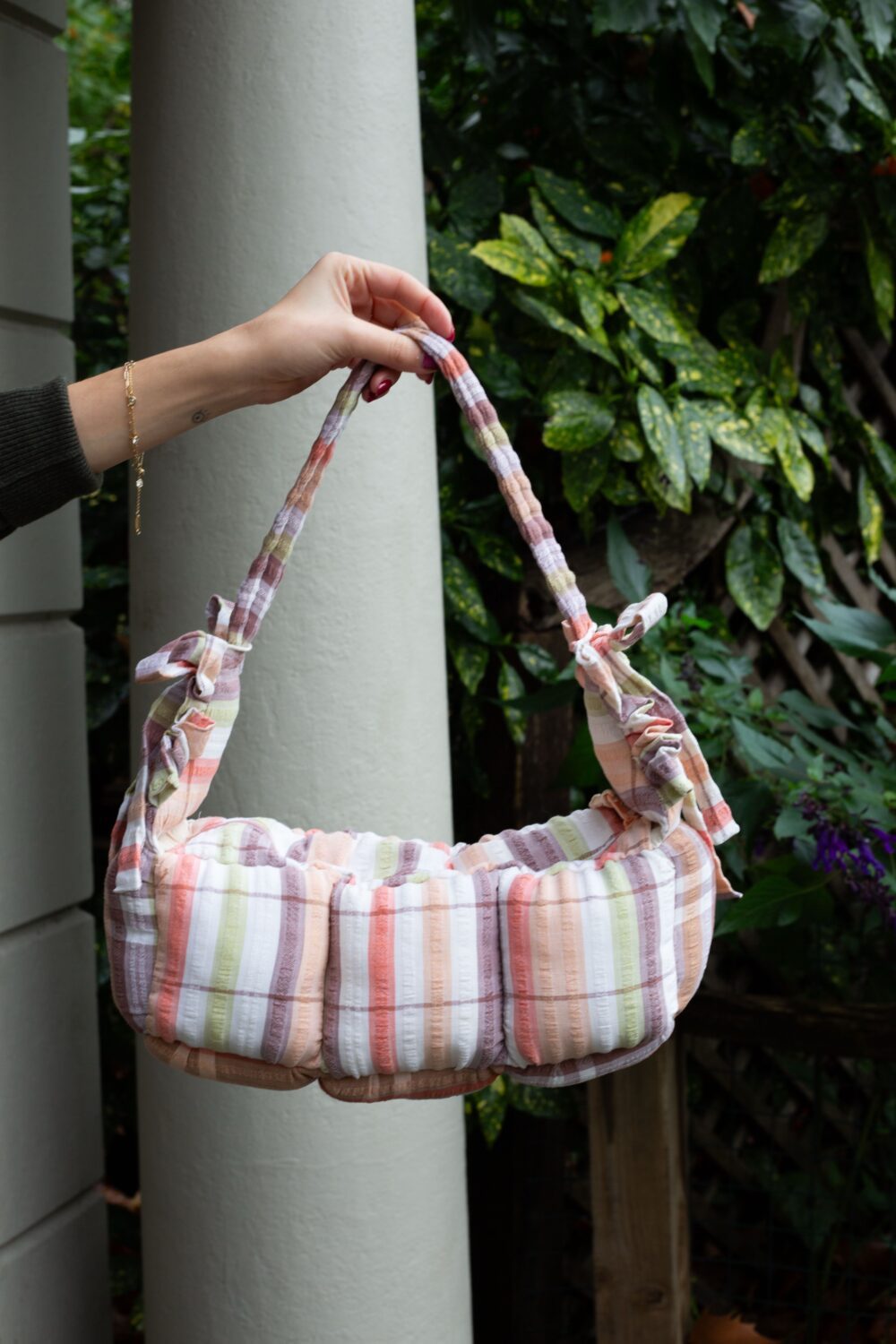 Fruit Pastel Baguette Puffer Bag