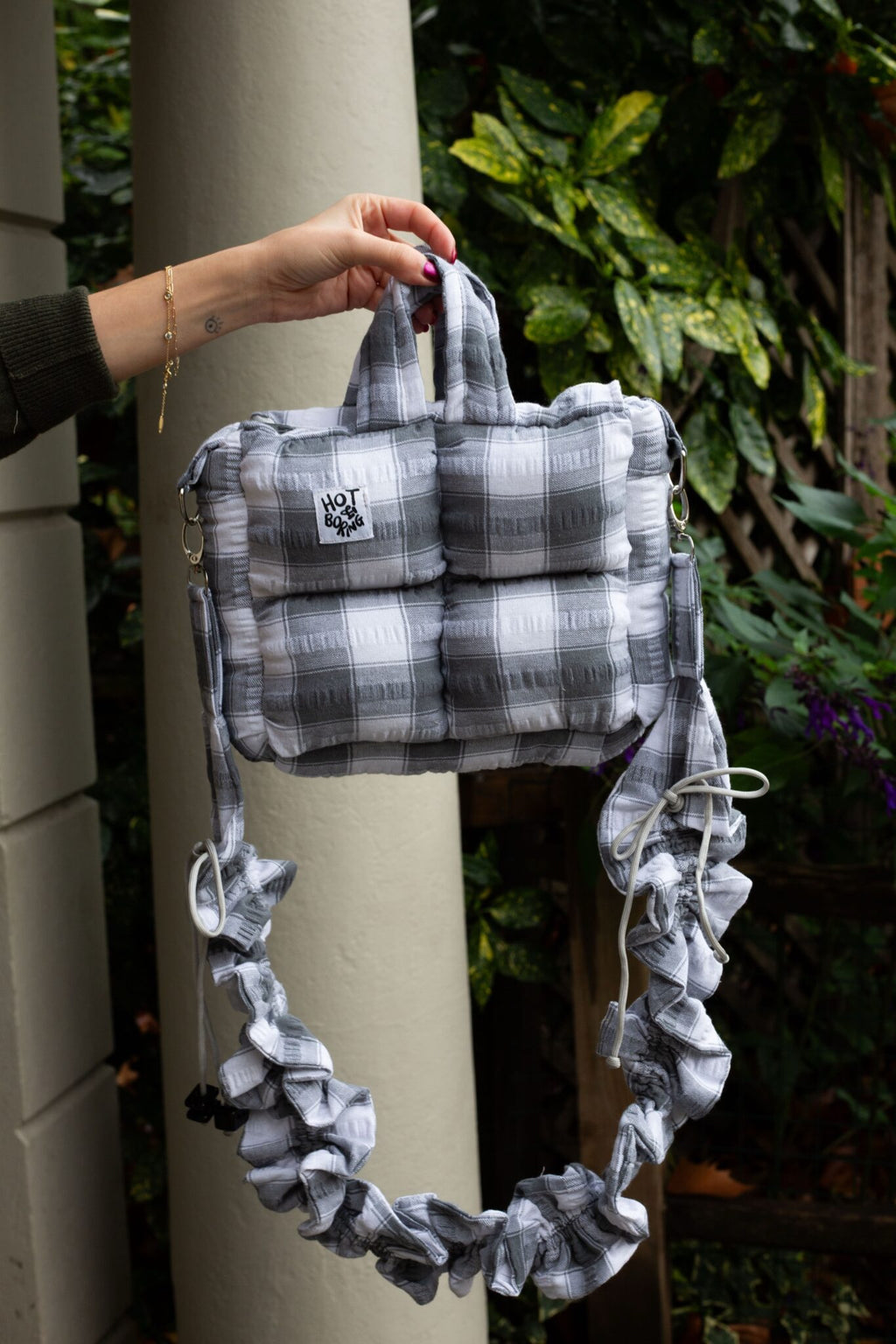Salt and Pepper Mini Puffer Bag