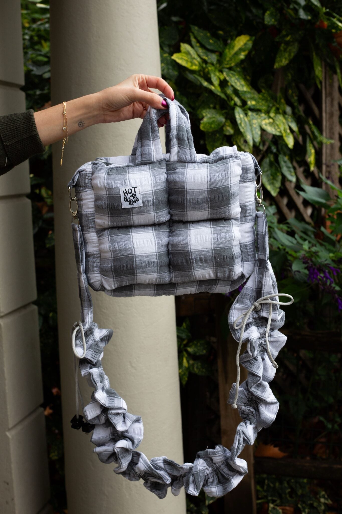 Salt and Pepper Mini Puffer Bag