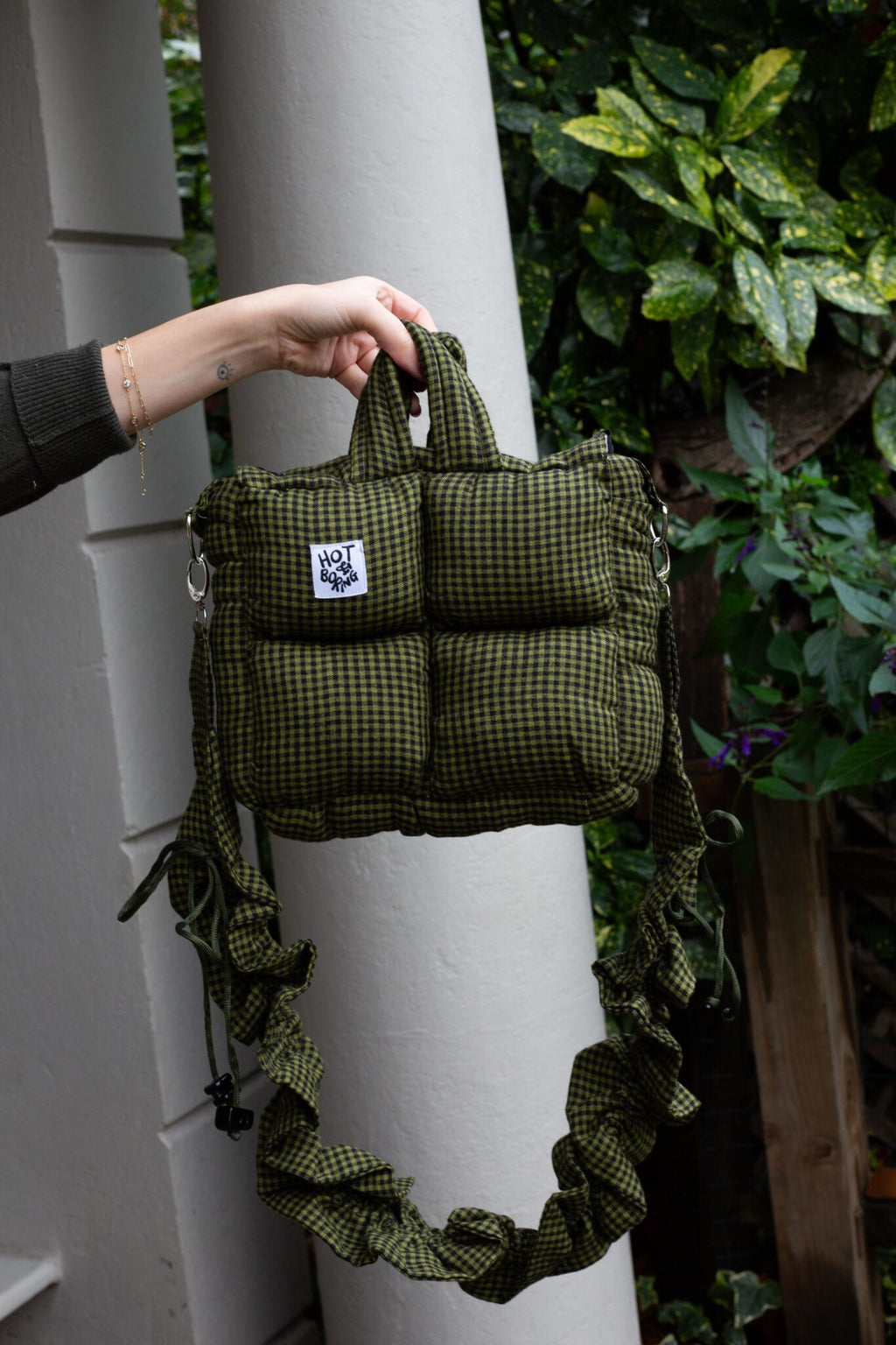 Stuffed Olive Mini Puffer Bag