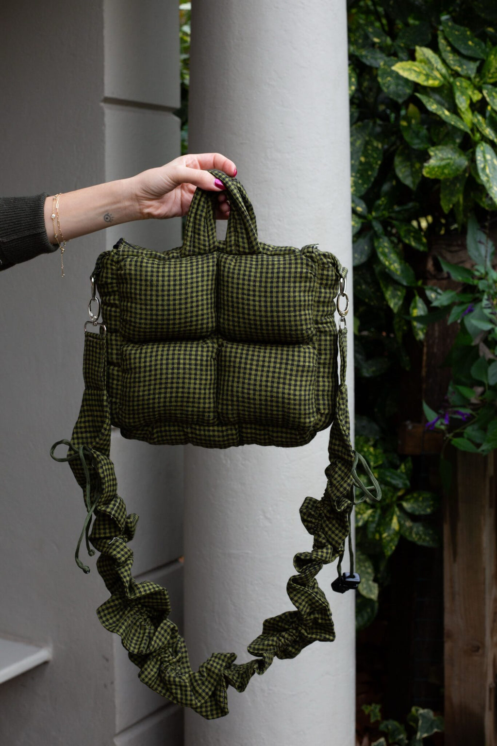 Stuffed Olive Mini Puffer Bag