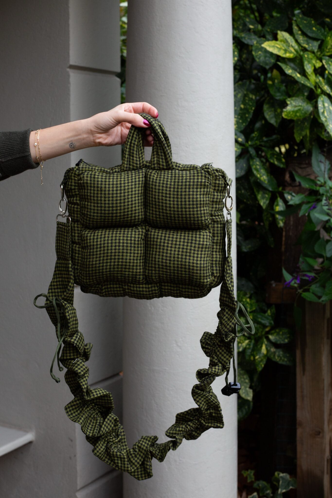 Stuffed Olive Mini Puffer Bag