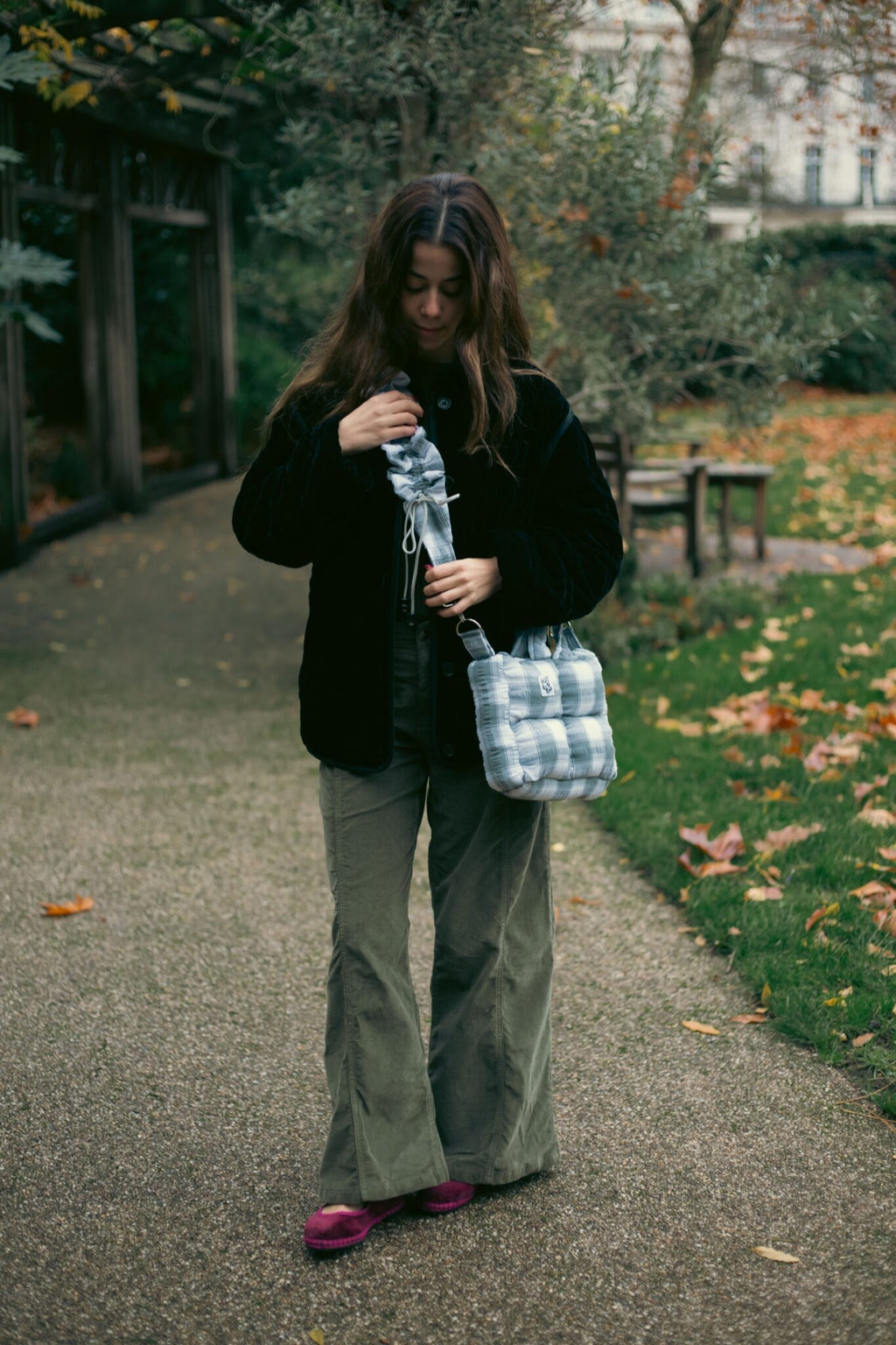 Salt and Pepper Mini Puffer Bag