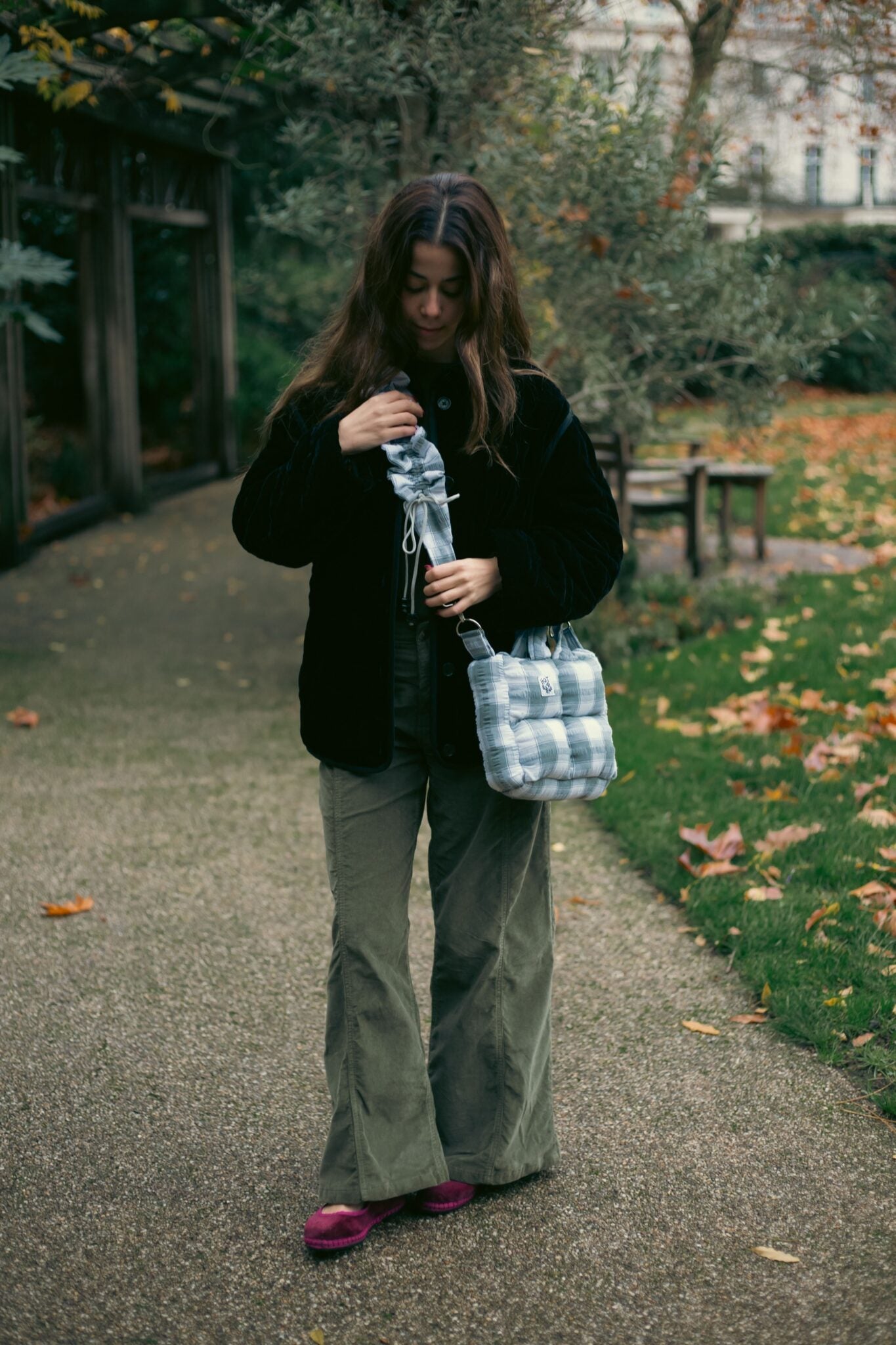 Salt and Pepper Mini Puffer Bag