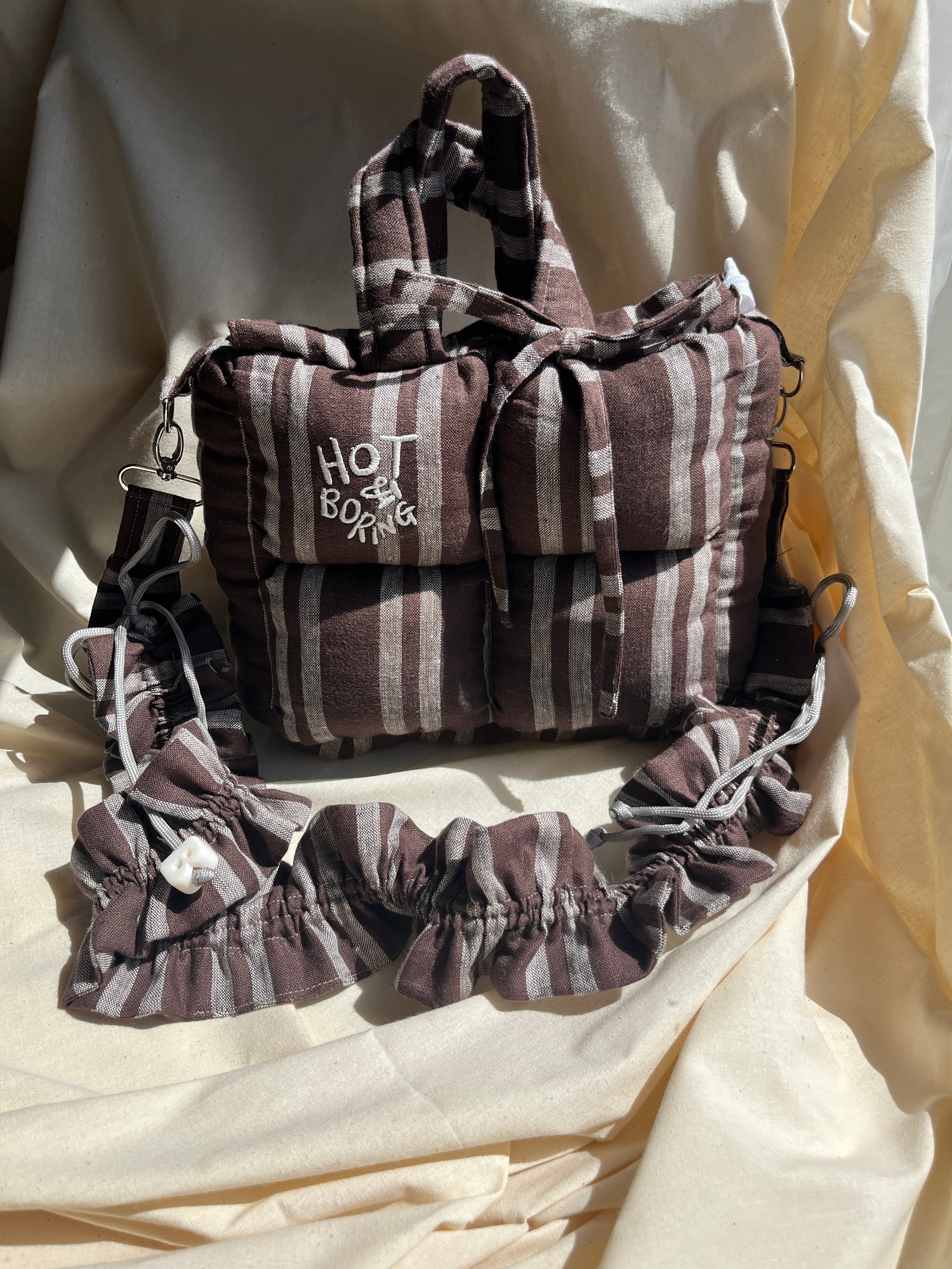 Brown Coco Linen Stripe