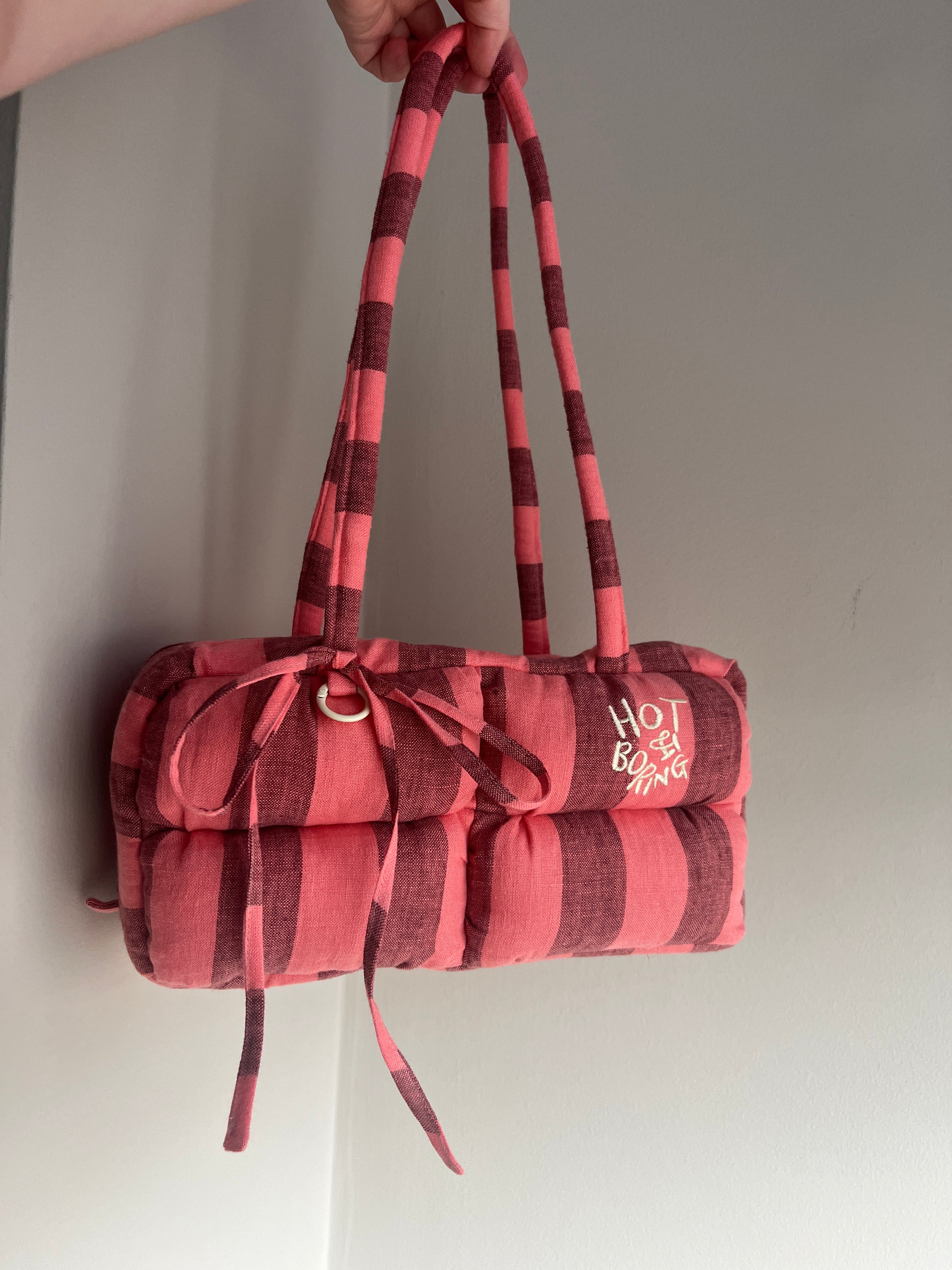 Salmon Linen Stripe