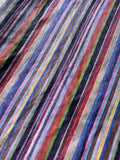 Multicoloured Linen Stripe - purple