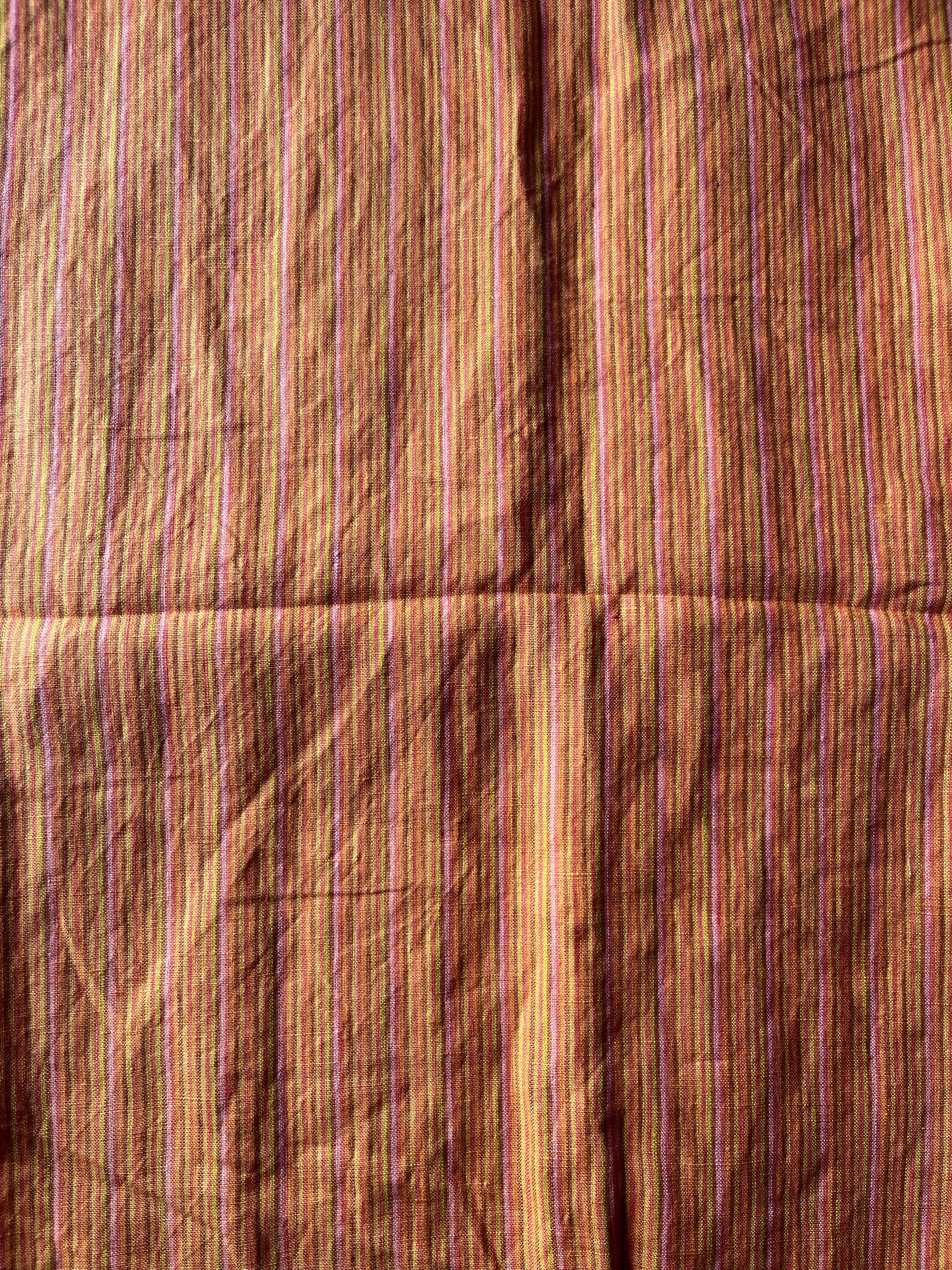 Orange Linen Stripe