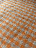 Orange and Sand Gingham Linen