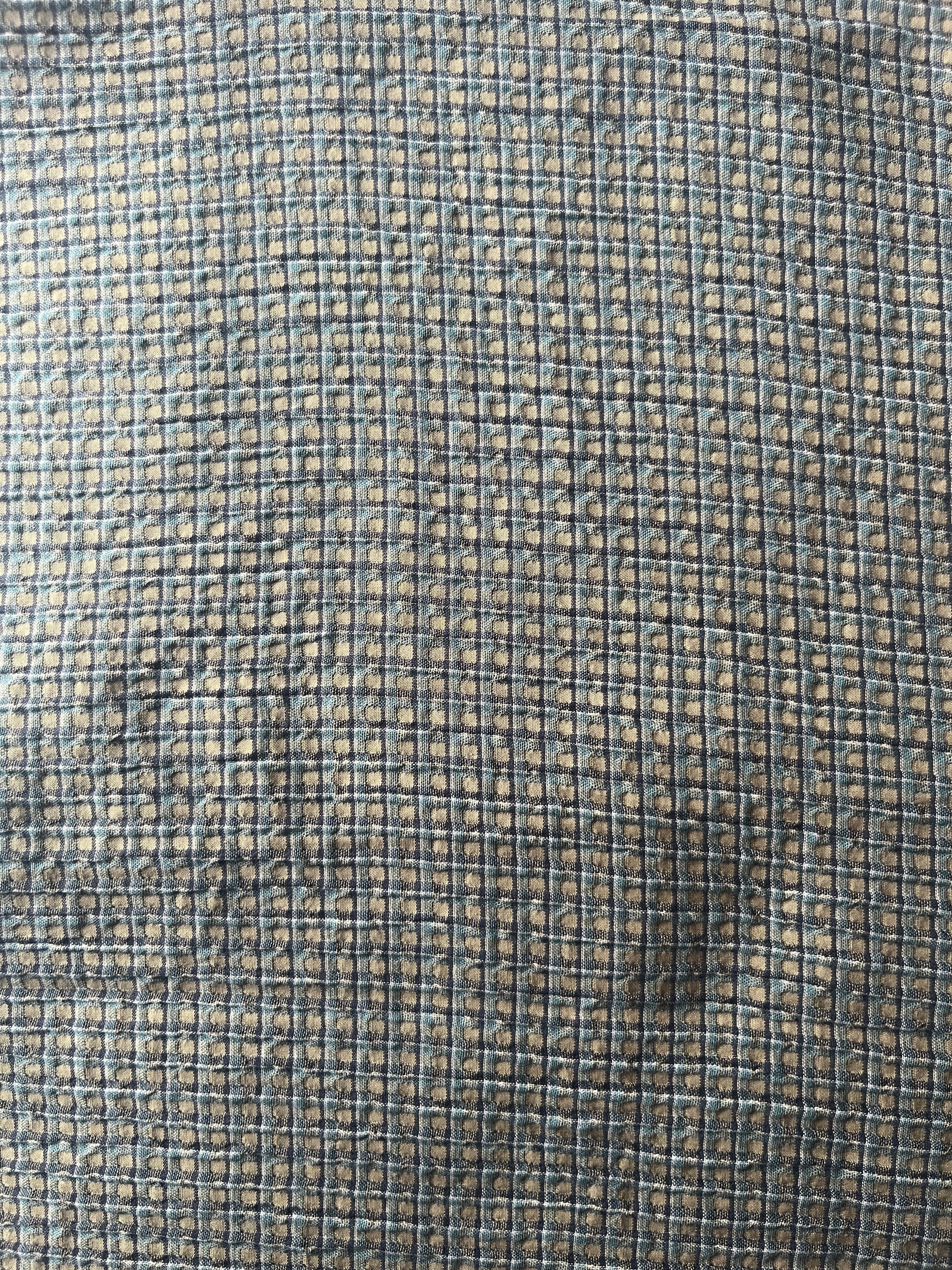 Blue, Grey and Sand Waffle