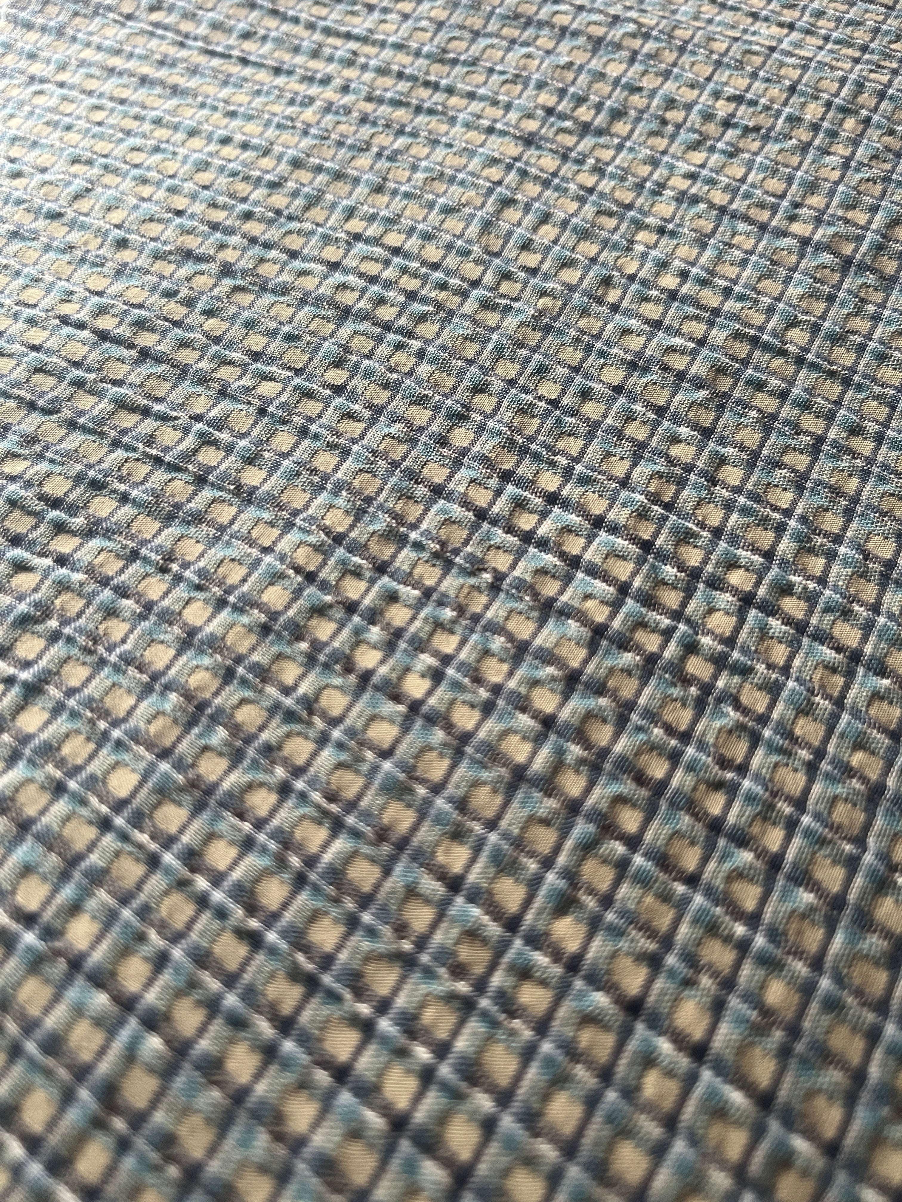 Blue, Grey and Sand Waffle