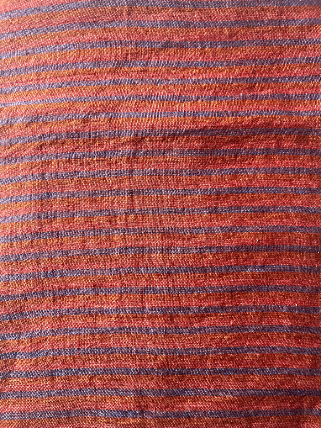 Red and Orange Linen Stripe