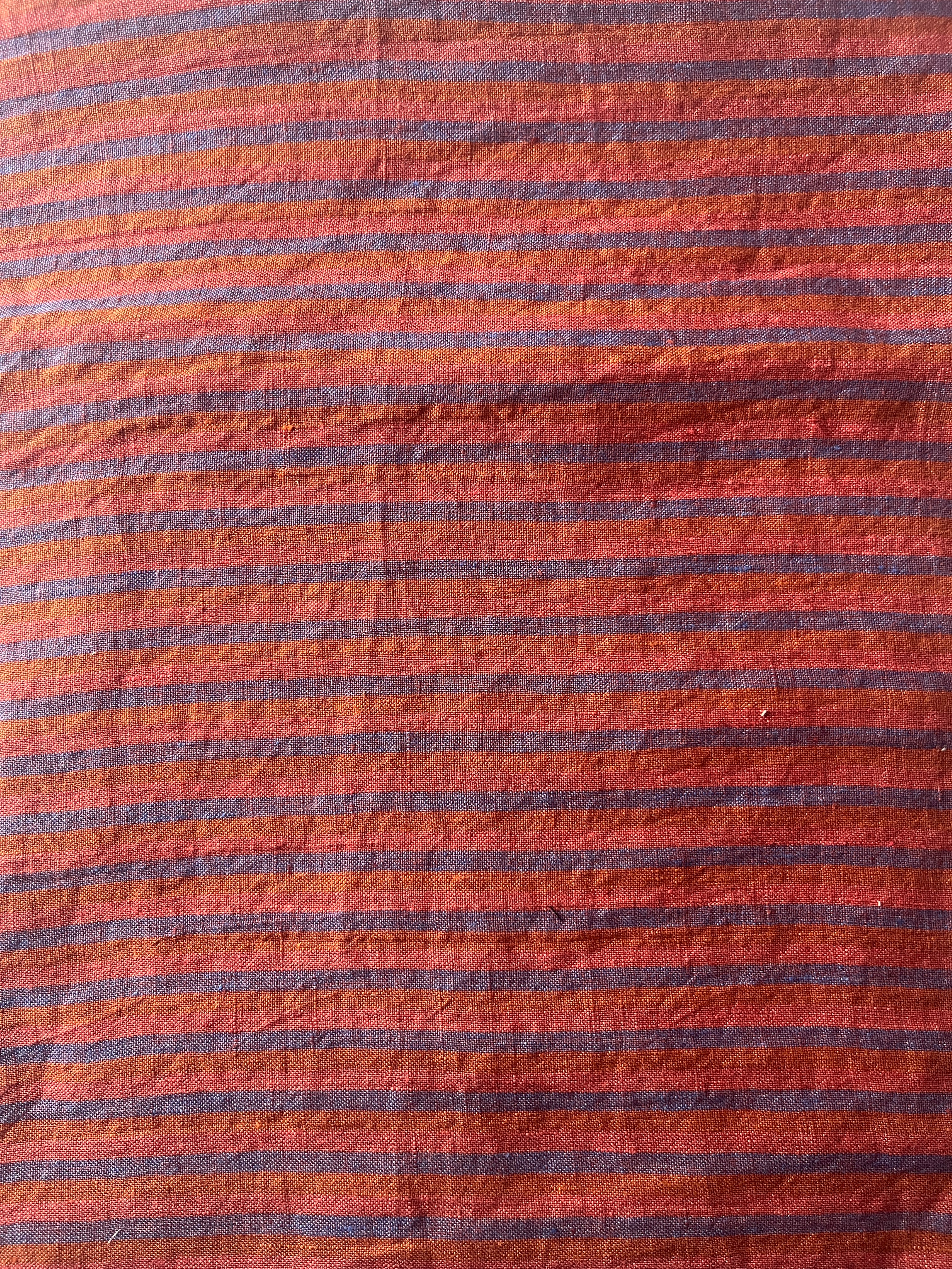 Red and Orange Linen Stripe