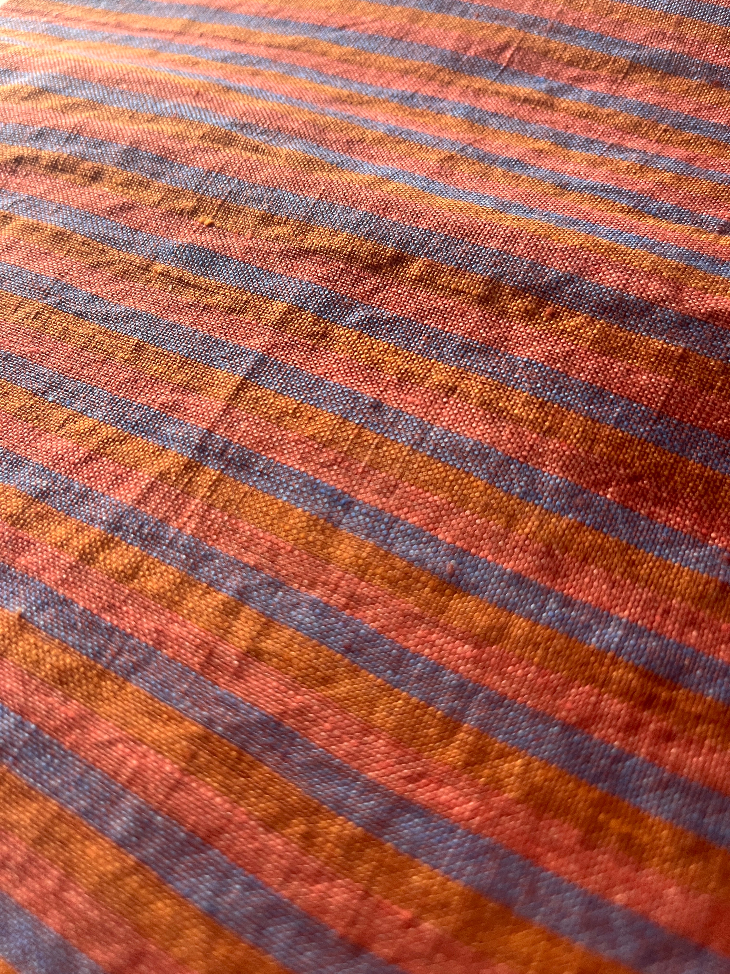 Red and Orange Linen Stripe