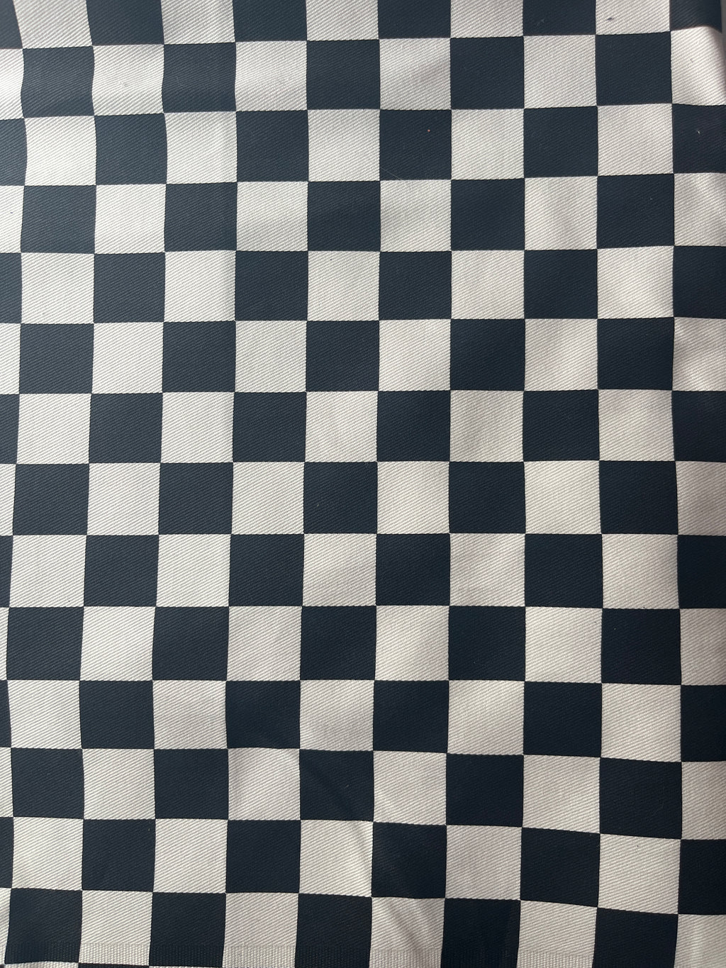 Black and White check denim