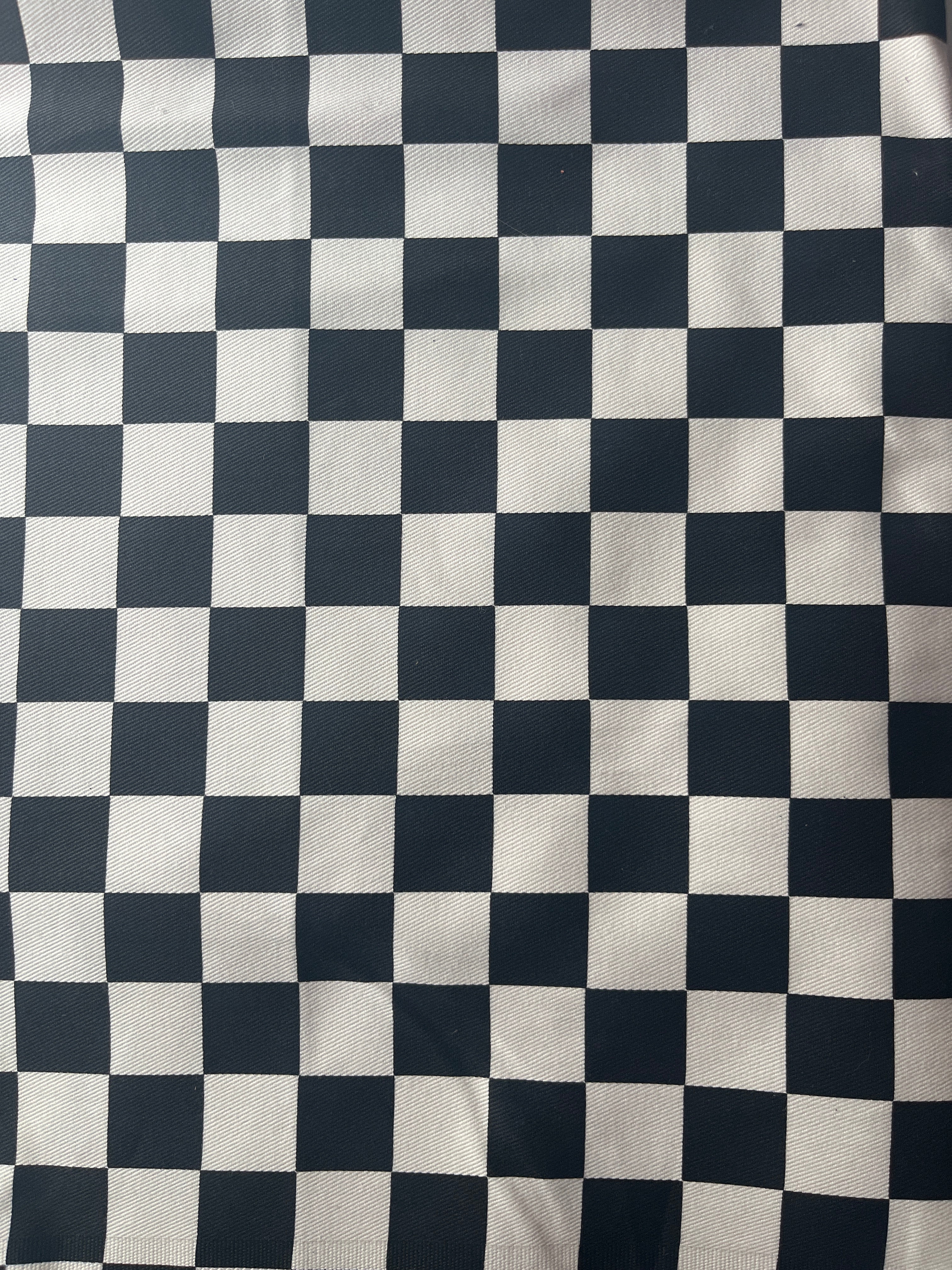 Black and White check denim