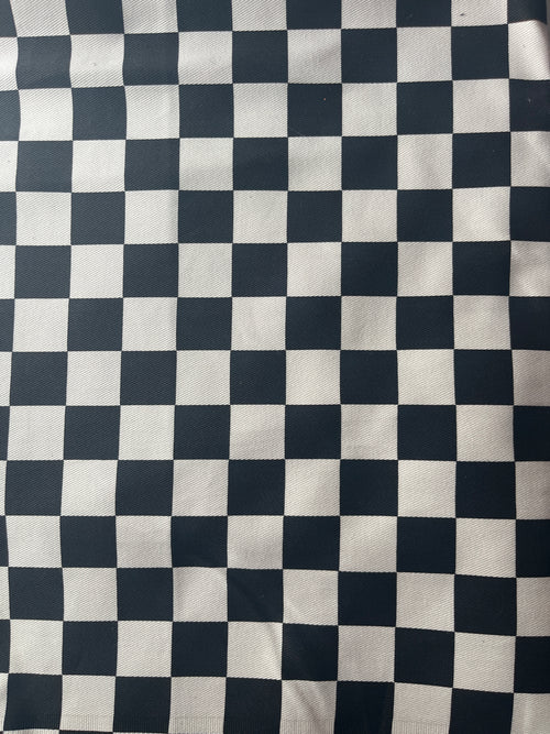 Black and White check denim