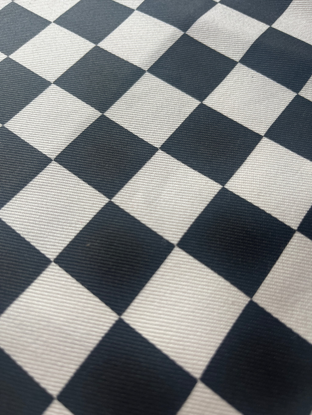 Black and White check denim