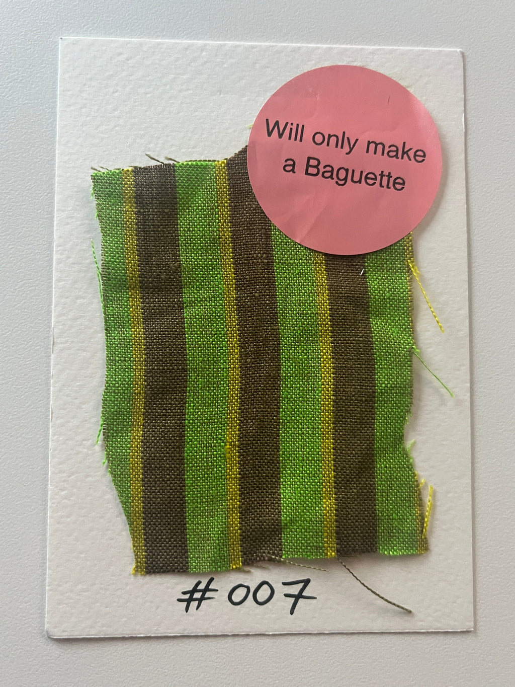 Green and Brown Linen Stripe
