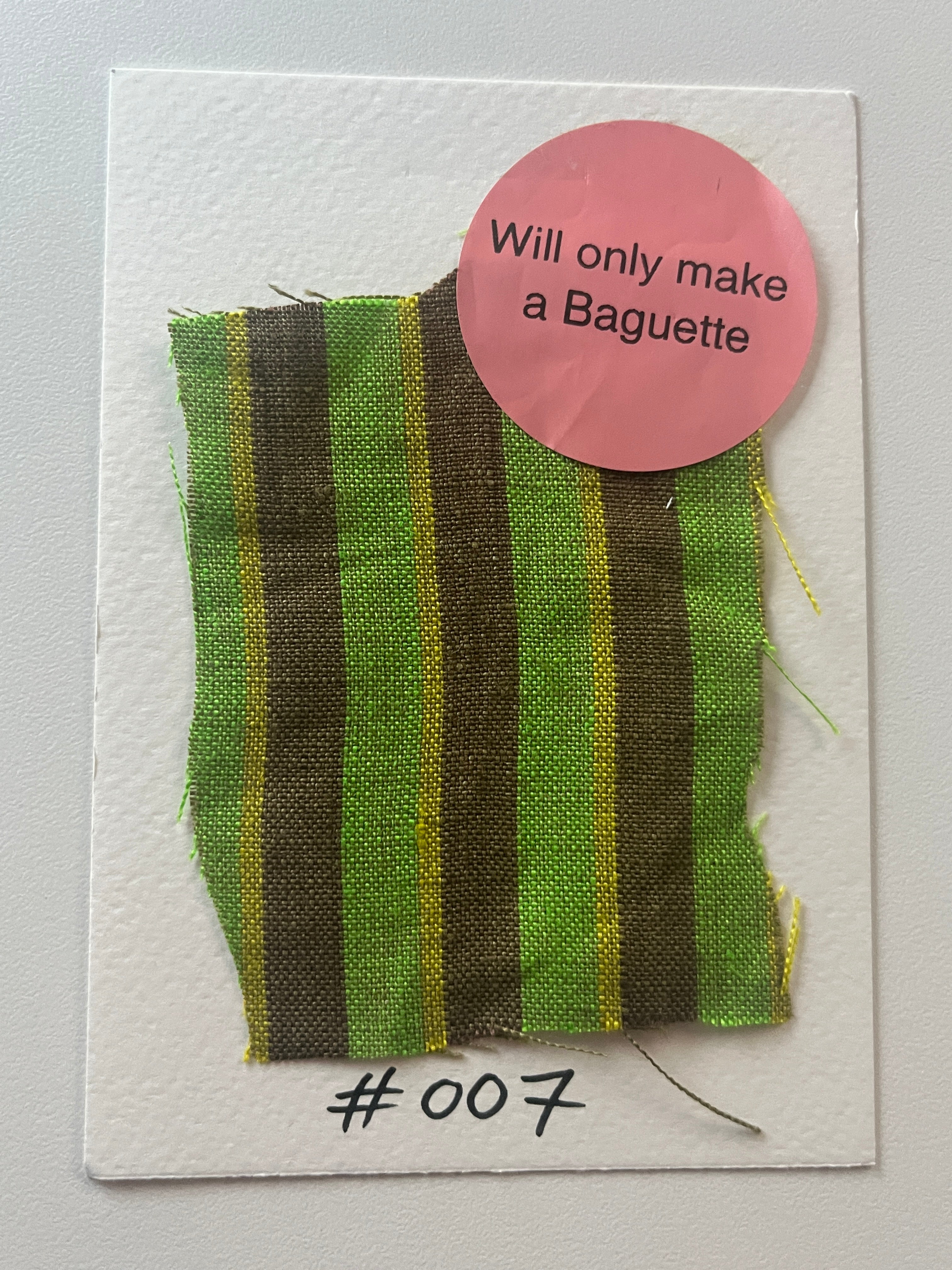 Green and Brown Linen Stripe