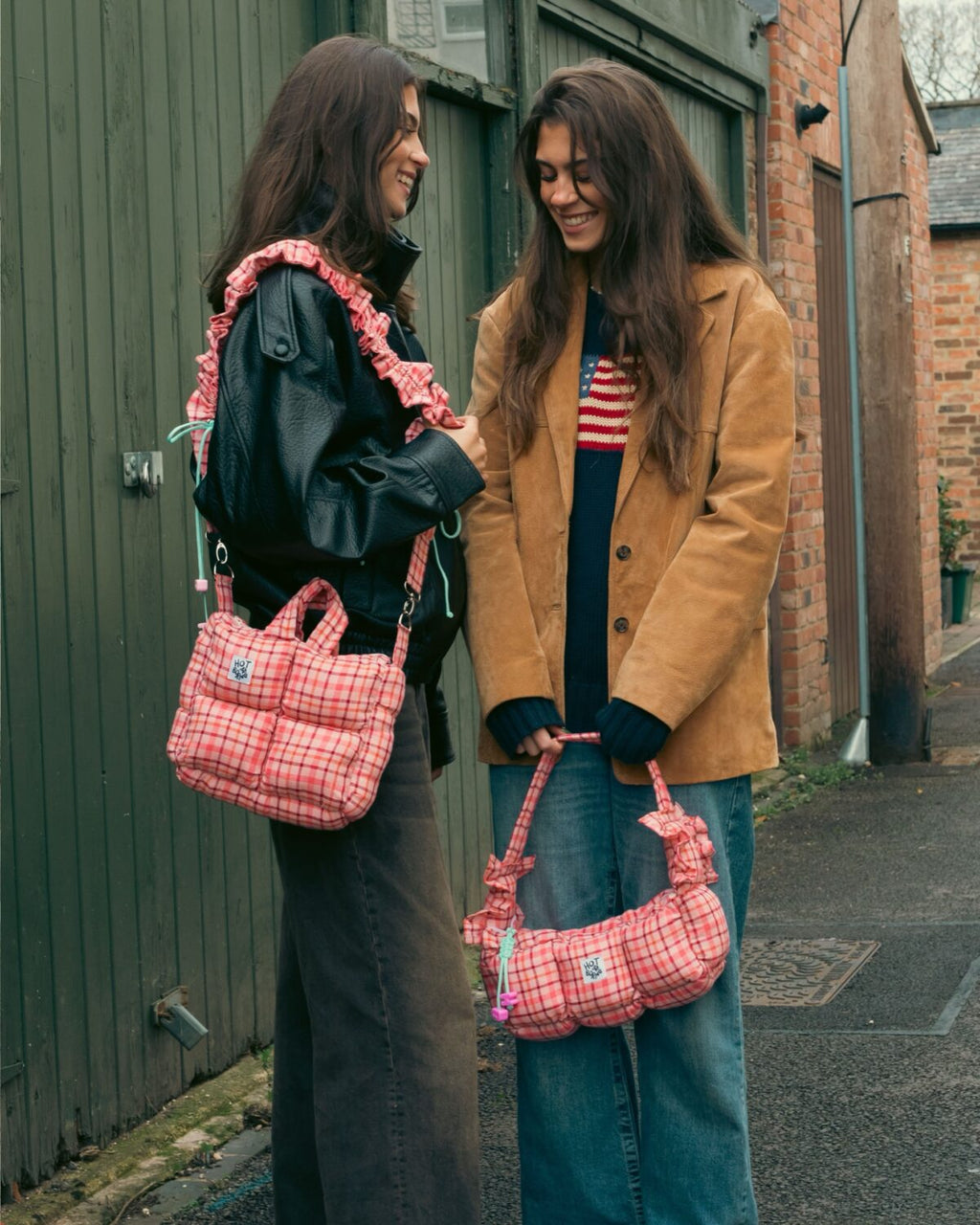 Pink Wafer Mini Puffer Bag