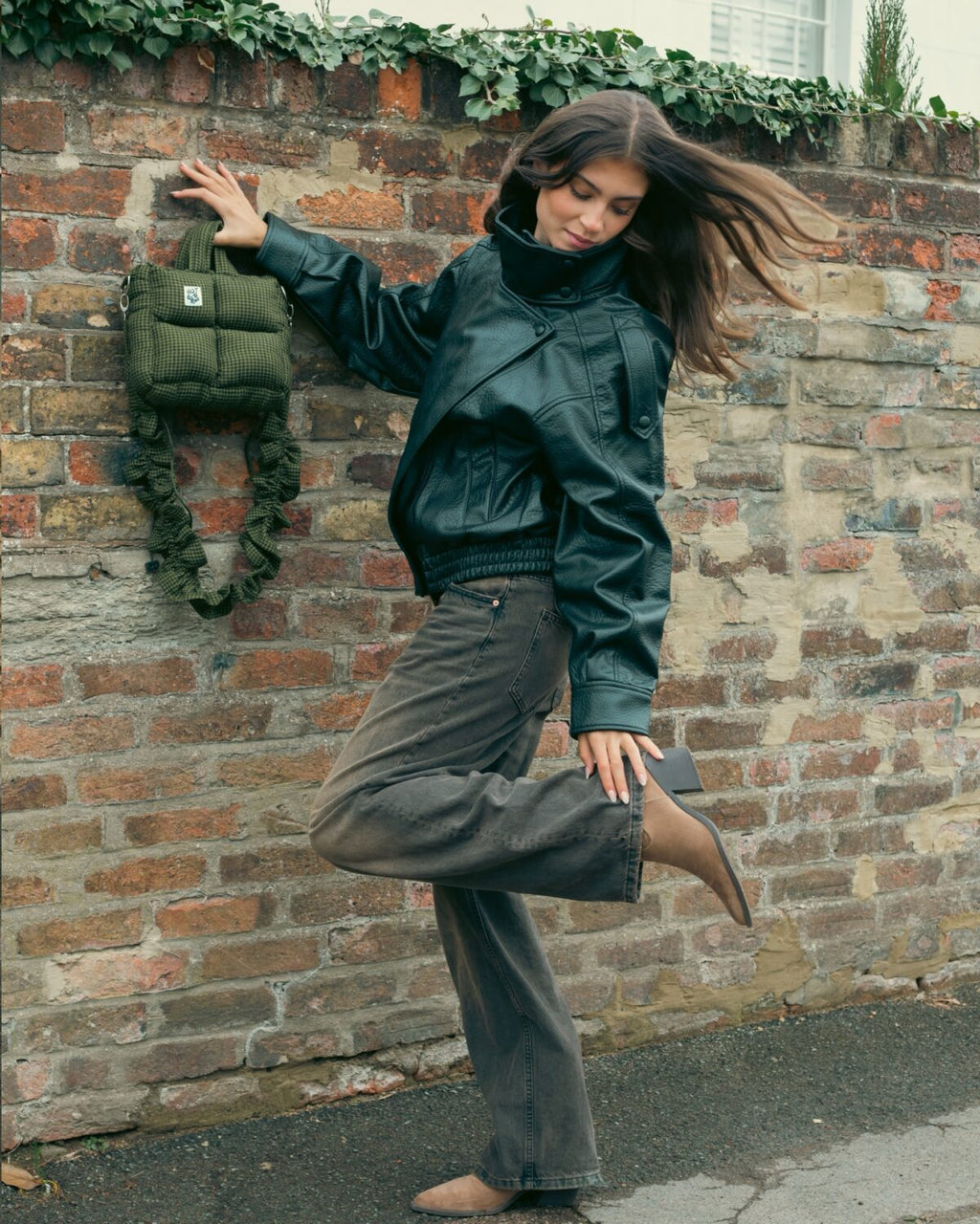 Stuffed Olive Mini Puffer Bag